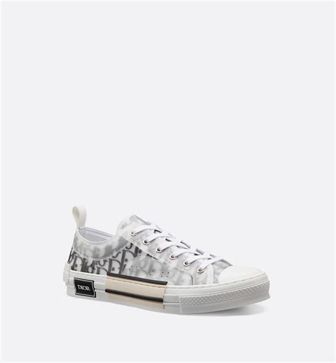 Sneaker B23 basse Toile Dior Oblique blanc et noir 